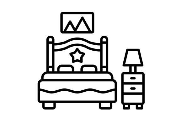 Bedroom Outline Icon: A Versatile Asset for Modern Design