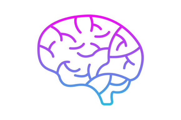 Brain Line Gradient Icon: A Modern Visual for Your Digital Toolkit