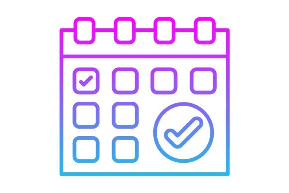 Calendar Line Gradient Icon: Versatile Assets for Modern Design