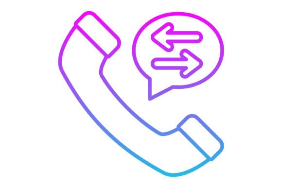 Call Transfer Line Gradient Icon: A Modern Asset for Clear Communication