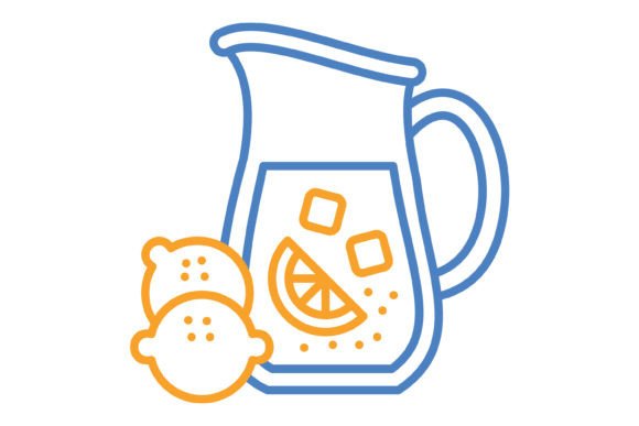 Crafting a Vibrant Brand Identity with Lemonade Blue & Orange Line Icon