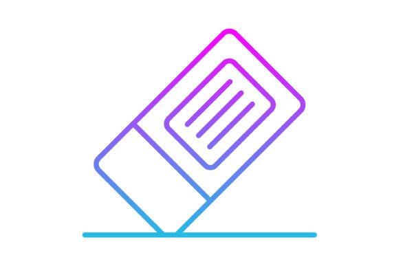 Eraser Line Gradient Icon: A Modern Asset for Clarity