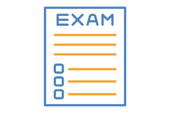 Exam Blue & Orange Line Icon: A Versatile Asset for Modern Design