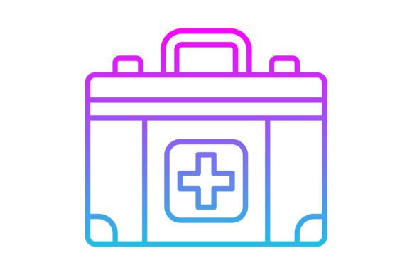 First Aid Kit Line Gradient Icon: A Designer's Essential Asset
