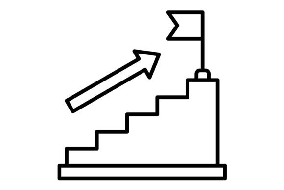 Goal Outline Icon: Your Modern Design Asset