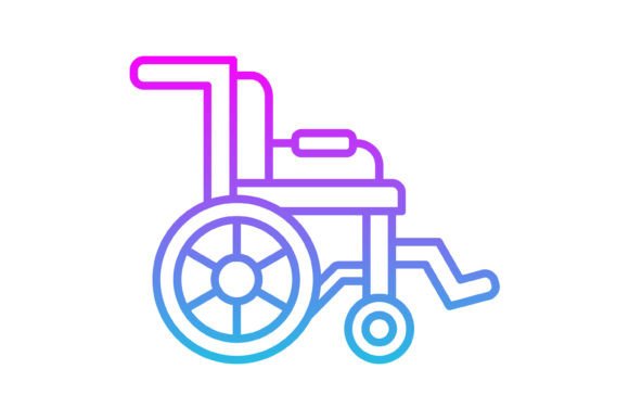 Handicapped Line Gradient Icon: Accessible Design Made Simple