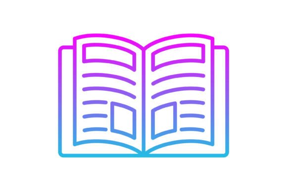 Magazine Line Gradient Icon: A Designer's Asset for Modern Projects