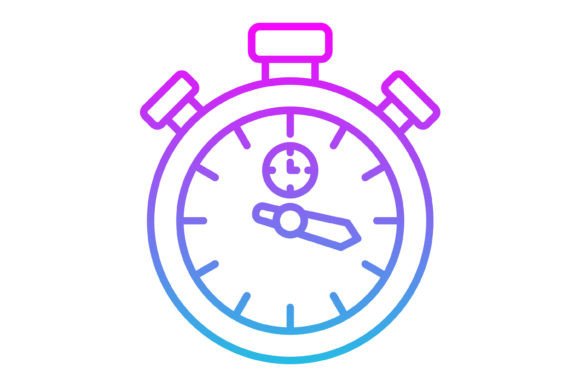 Mastering Time: The Stopwatch Line Gradient Icon