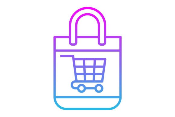 Modern Retail Icons: Elevate Your Brand with Gradient Line Art