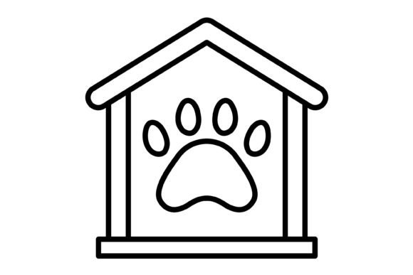 Pet Friendly Outline Icon: Clean Vector Graphics for Modern Design