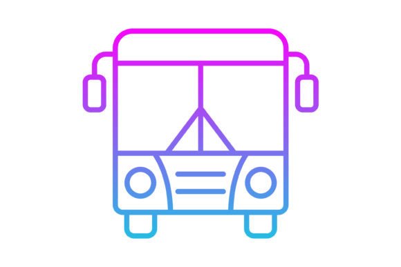 Public Transport Line Gradient Icon: Elevate Your Visual Language