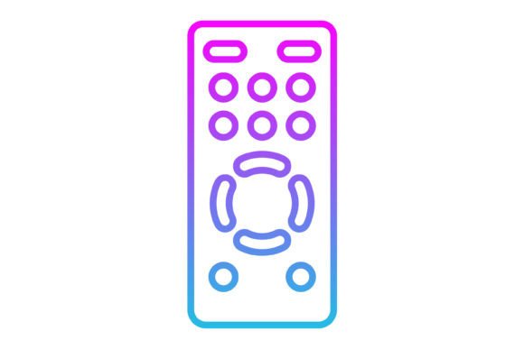 Remote Control Line Gradient Icon: A Modern Design Asset