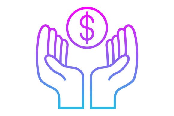Savings Line Gradient Icon: A Versatile Asset for Modern Design