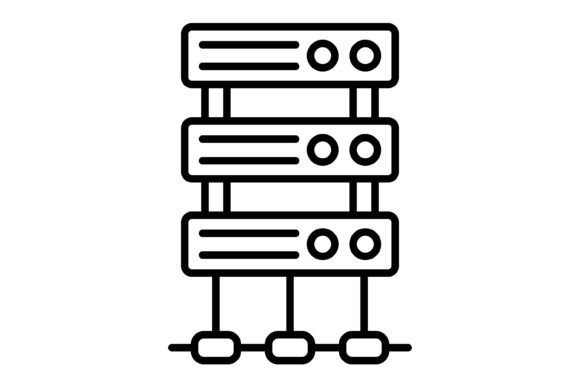 Server Outline Icon: A Modern Toolkit for Digital and Print Design