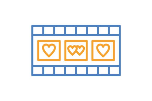 Wedding Video Blue & Orange Line Icon: A Designer's Go-To Asset