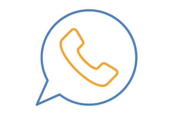 WhatsApp Blue & Orange Line Icon: A Versatile Asset for Modern Design