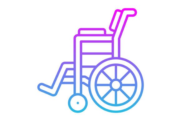 Wheel Chair Line Gradient Icon: A Modern Symbol for Inclusive Design