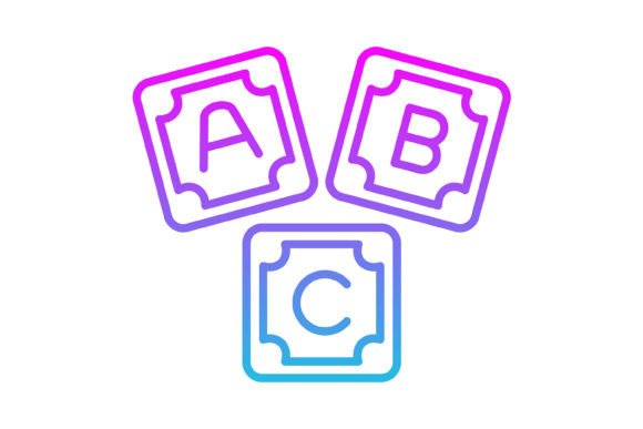 Why the Abc Block Line Gradient Icon is a Design Game-Changer