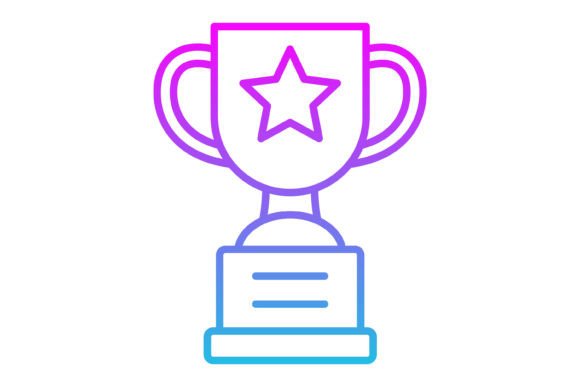 Why the Trophy Line Gradient Icon is a Modern Design Essential